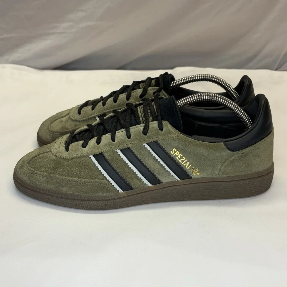 Adidas Handball Spezial Green Black Trainers Size UK 9.5 IG6183 Mens Focus Olive